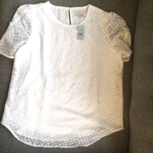 LOFT Sweet lacy top (petite)